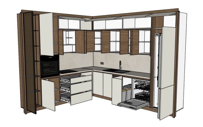 厨房橱柜拉篮厨房SU模型 SU模型免费下载_sketchup模型