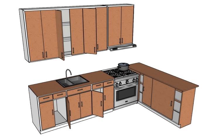 厨房橱柜吊柜水槽等厨房SU模型 SU模型免费下载_sketchup模型