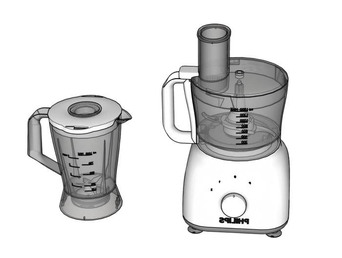 多功能料理机果汁机家电SU模型 SU模型免费下载_sketchup模型