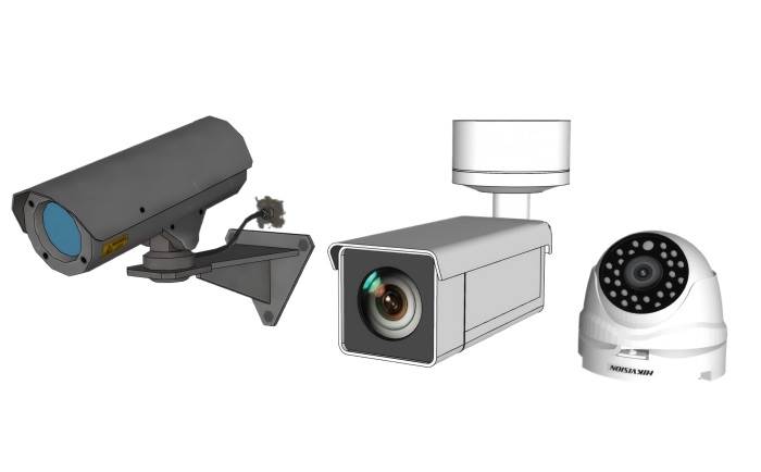 多款监控探头摄像头 SU模型免费下载_sketchup模型