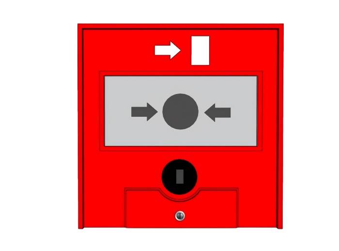 消防火灾报警警报器 SU模型免费下载_sketchup模型