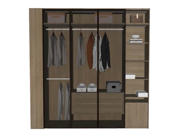 现代衣柜衣物柜子SU模型 SU模型免费下载_sketchup模型