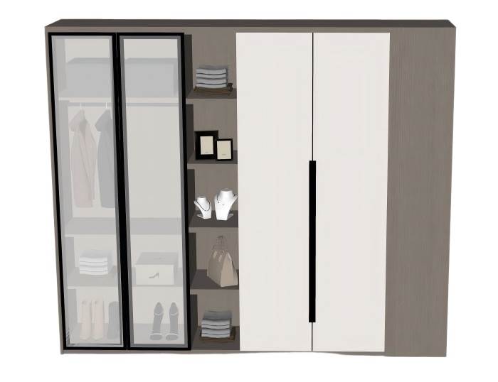 现代衣柜家具柜子SU模型 SU模型免费下载_sketchup模型
