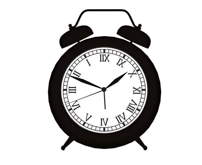 黑色的闹钟时钟装饰SU模型 SU模型免费下载_sketchup模型