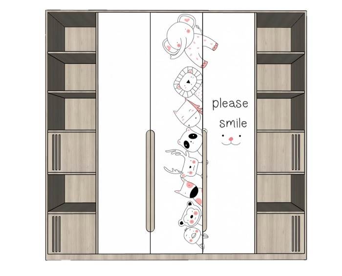 木柜儿童衣柜柜子SU模型 SU模型免费下载_sketchup模型