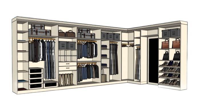 衣帽柜衣柜皮箱衣服等柜子SU模型 SU模型免费下载_sketchup模型