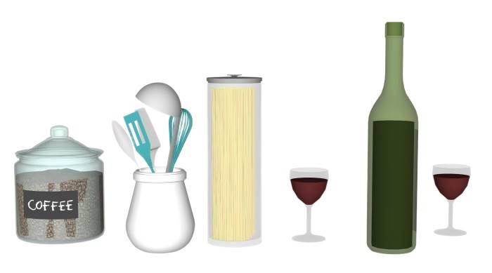 厨具酒瓶摆件装饰SU模型 SU模型免费下载_sketchup模型