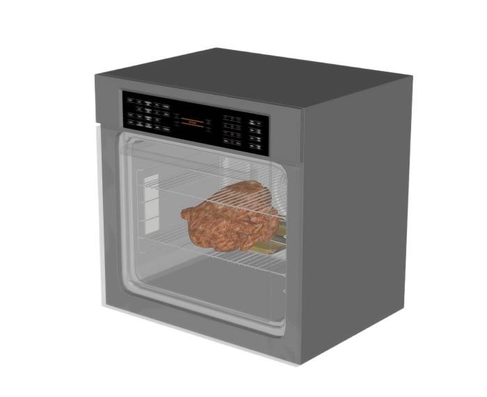 烤箱里面带烤鸡厨房SU模型 SU模型免费下载_sketchup模型