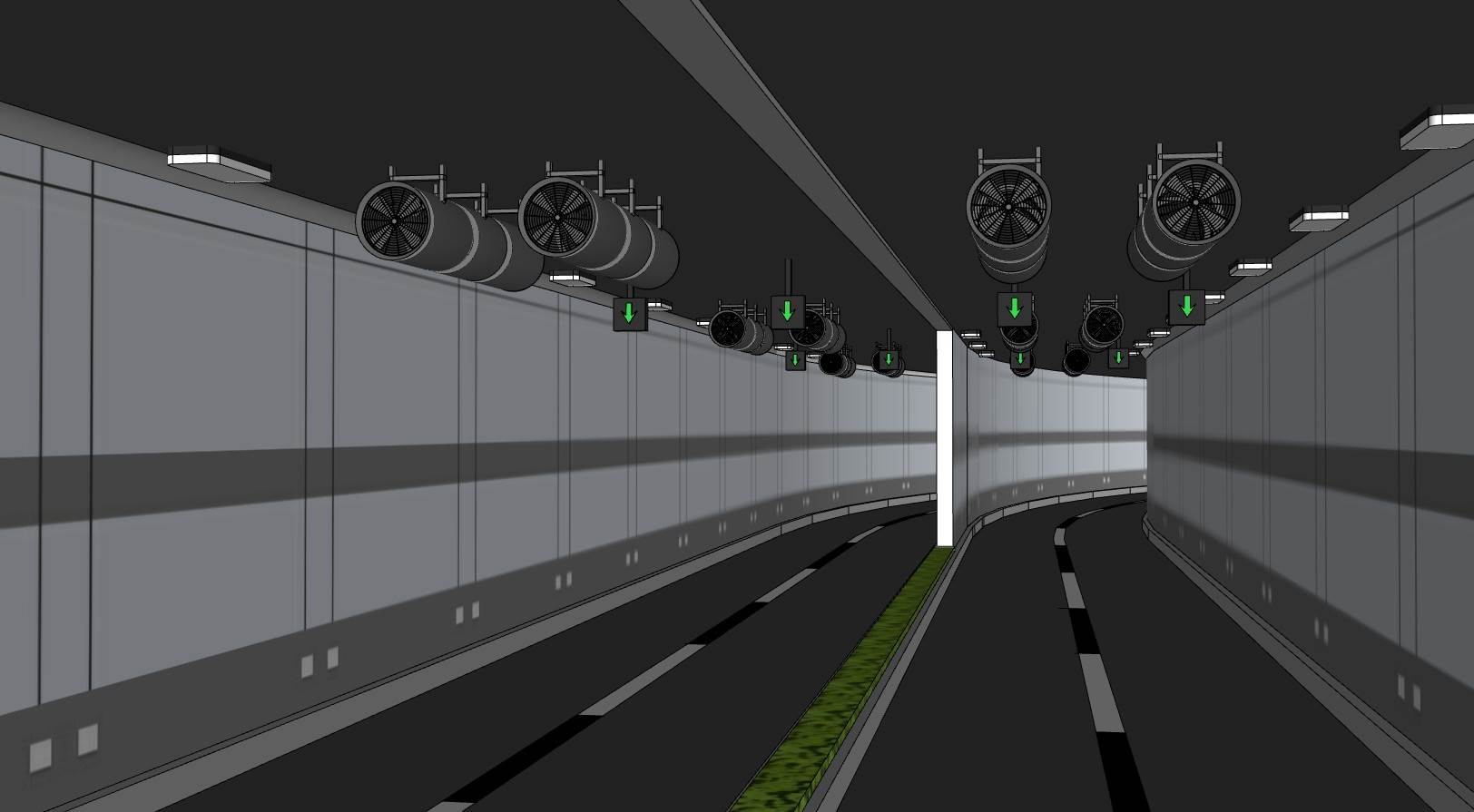 公路隧道风机交通SU模型 SU模型免费下载_sketchup模型