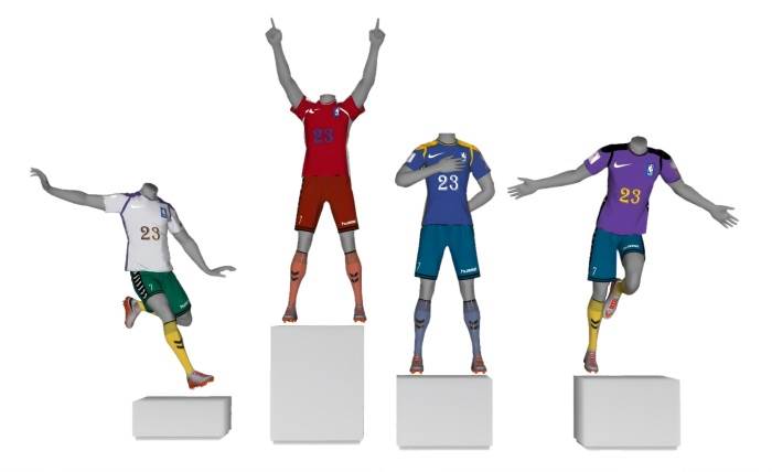 运动服装假人模特服饰SU模型 SU模型免费下载_sketchup模型