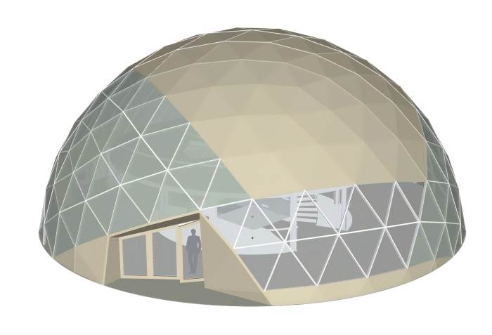玻璃房阳光房办公建筑建筑SU模型 SU模型免费下载_sketchup模型