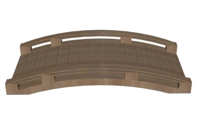 庭院木制小桥木桥拱桥景观SU模型 SU模型免费下载_sketchup模型