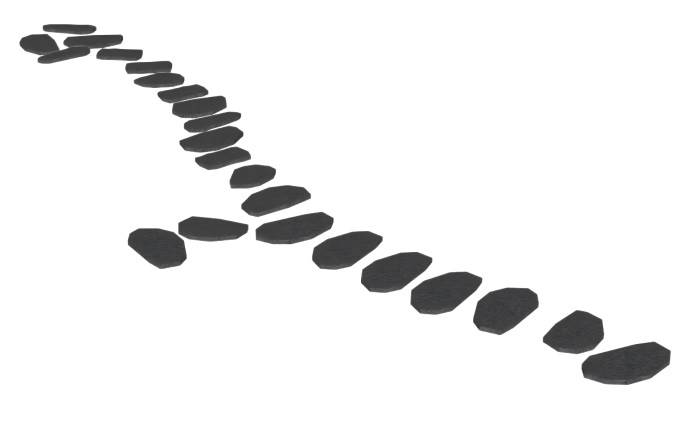 汀步石块路径步石跳石景观SU模型 SU模型免费下载_sketchup模型