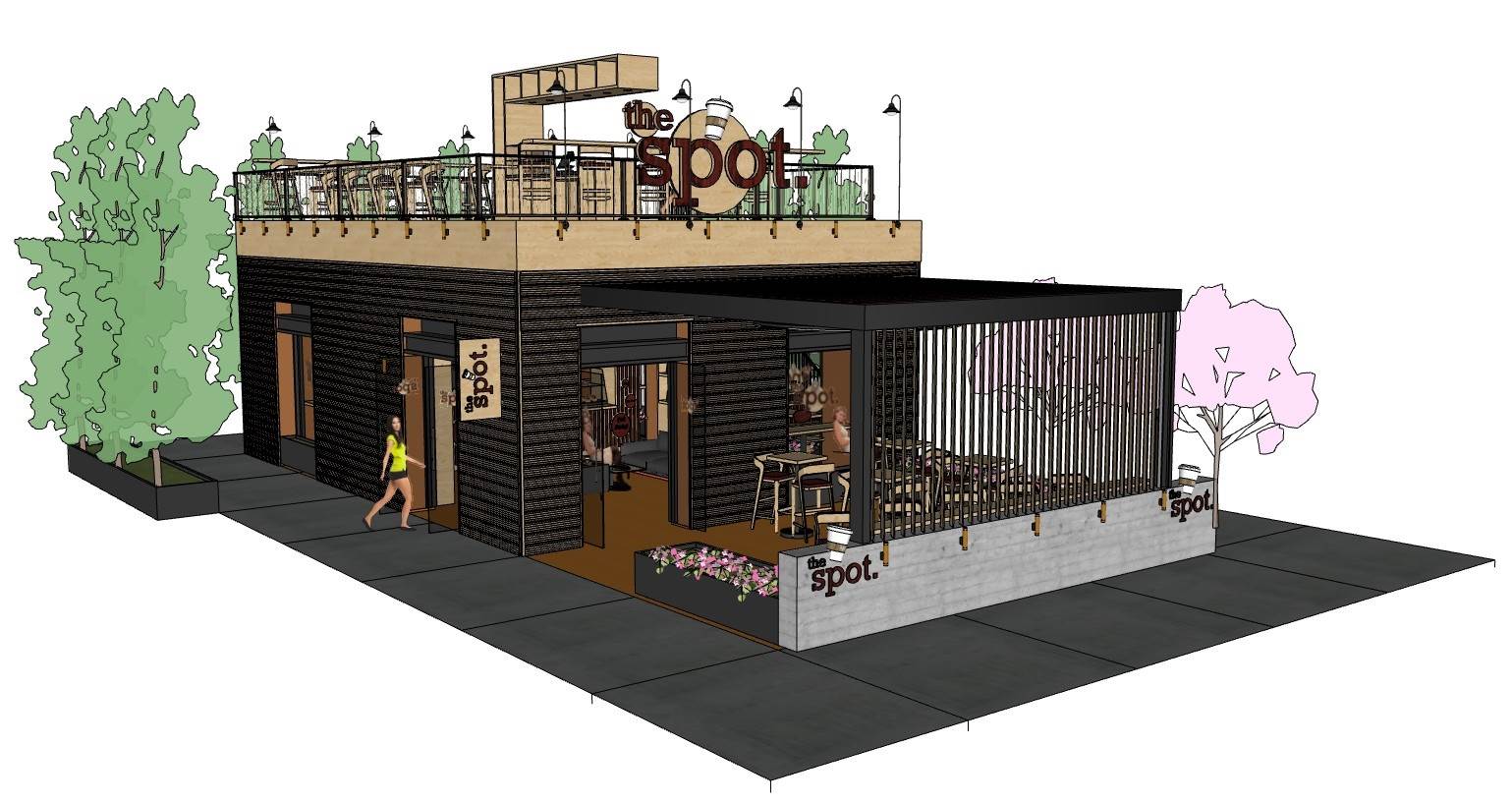 奶茶店咖啡厅商业SU模型 SU模型免费下载_sketchup模型