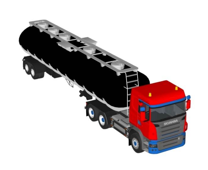 油罐车交通SU模型 SU模型免费下载_sketchup模型