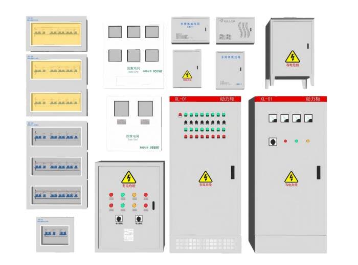动力柜配电柜配电箱 SU模型免费下载_sketchup模型