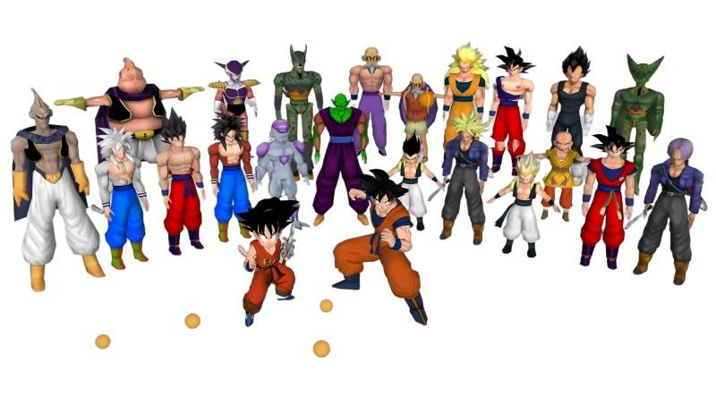 七龙珠孙悟空角色集合人物SU模型 SU模型免费下载_sketchup模型