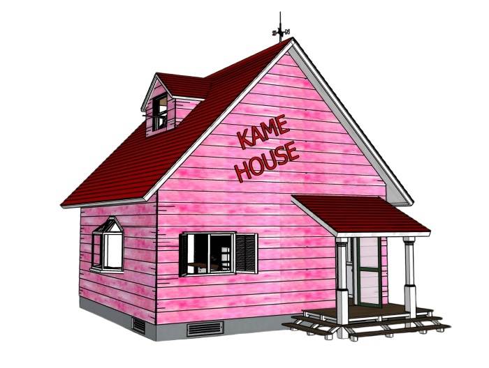 龟仙人的家小屋木屋建筑SU模型 SU模型免费下载_sketchup模型