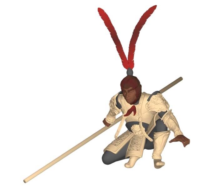 大话西游孙悟空齐天大圣人物SU模型 SU模型免费下载_sketchup模型