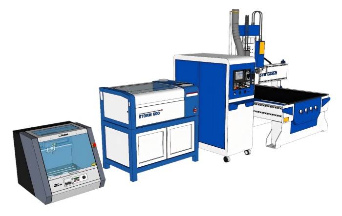 激光切割机数控机床机械SU模型 SU模型免费下载_sketchup模型
