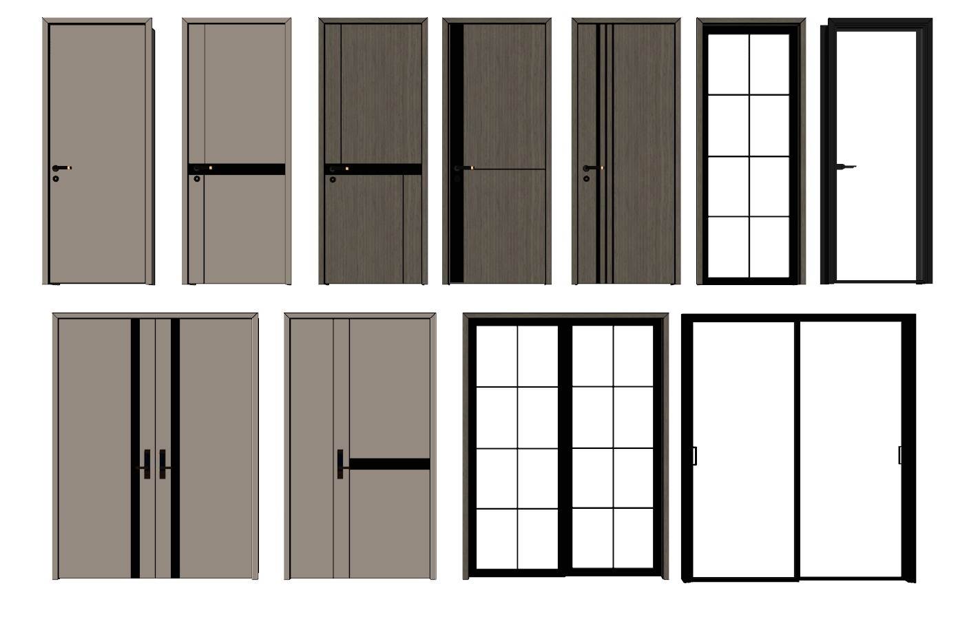 室内门门窗SU模型 SU模型免费下载_sketchup模型