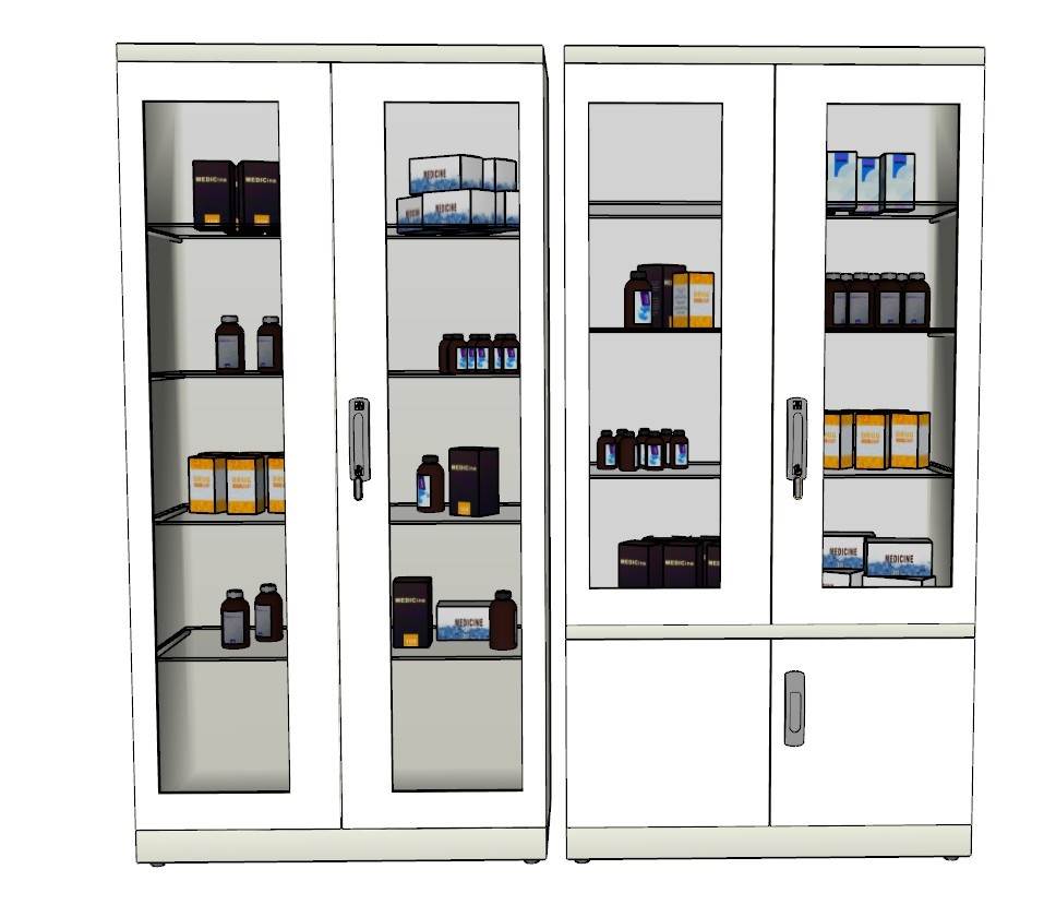 医用药品柜柜子SU模型 SU模型免费下载_sketchup模型