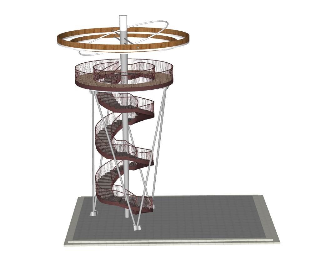 景观塔景观SU模型 SU模型免费下载_sketchup模型