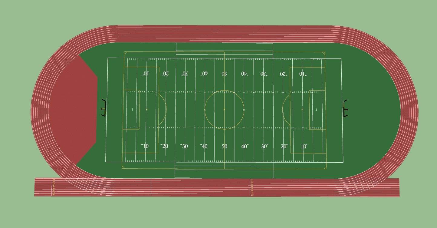田径场运动场体育SU模型 SU模型免费下载_sketchup模型