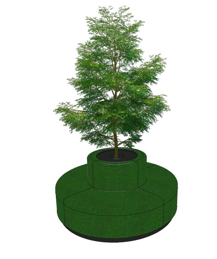 一体化景观座椅景观SU模型 SU模型免费下载_sketchup模型