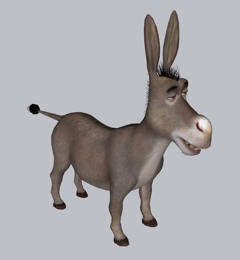 卡通小毛驴动物形象动物SU模型 SU模型免费下载_sketchup模型