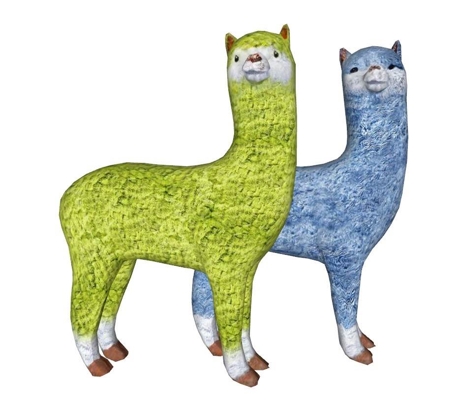 可爱的羊驼动物动物SU模型 SU模型免费下载_sketchup模型