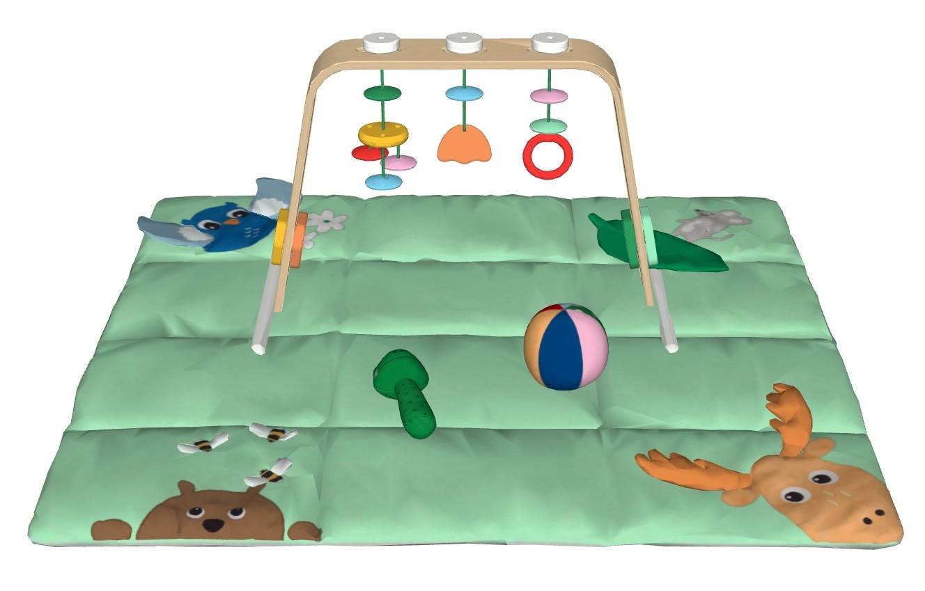 婴儿早教玩具垫装饰SU模型 SU模型免费下载_sketchup模型