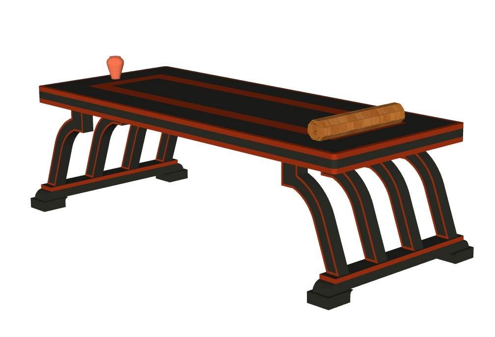 中式案几书房案台桌子SU模型 SU模型免费下载_sketchup模型