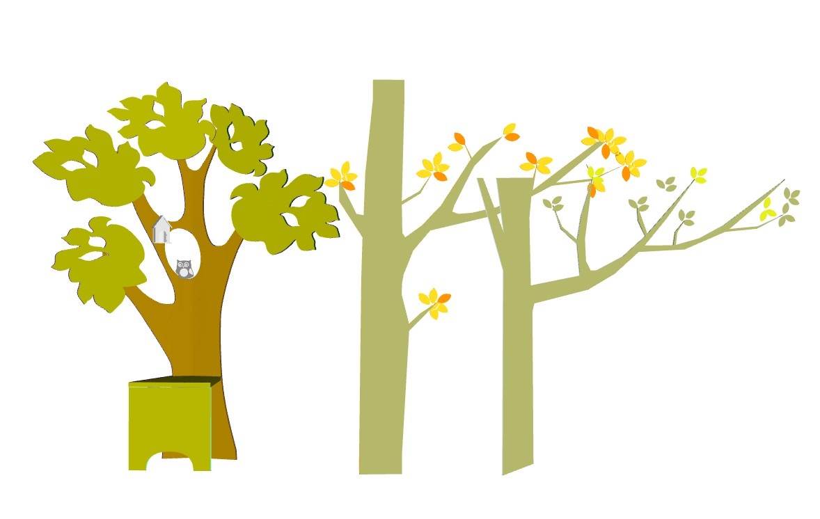 儿童装饰树卡通树SU模型 SU模型免费下载_sketchup模型