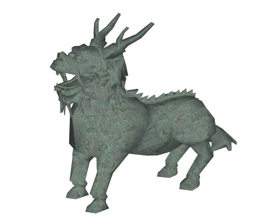 传统麒麟神兽雕塑雕塑SU模型 SU模型免费下载_sketchup模型