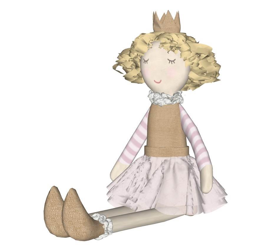 玩具布艺公主玩偶装饰装饰SU模型 SU模型免费下载_sketchup模型