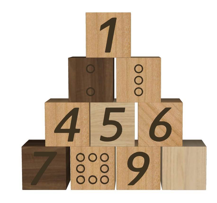 木质数字积木装饰装饰SU模型 SU模型免费下载_sketchup模型