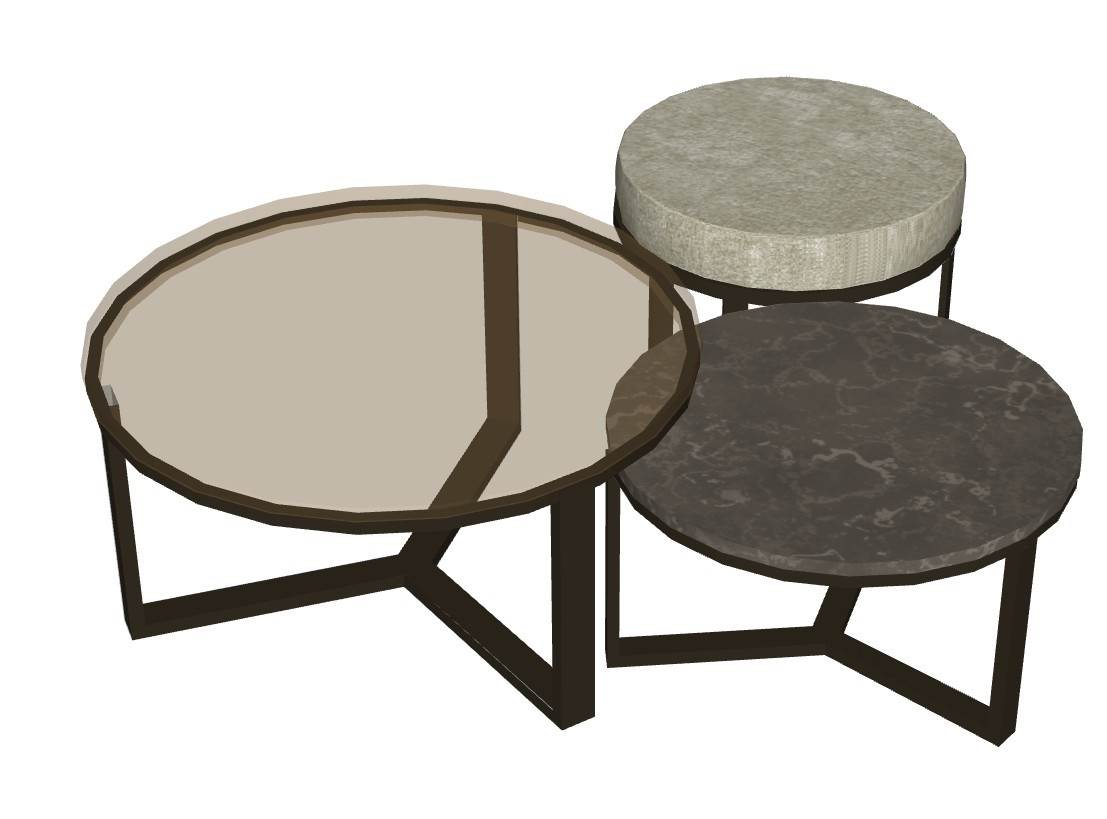 现代圆形茶几桌子SU模型 SU模型免费下载_sketchup模型