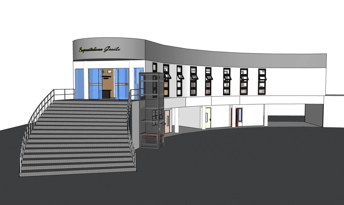 加西布图书馆建筑SU模型 SU模型免费下载_sketchup模型