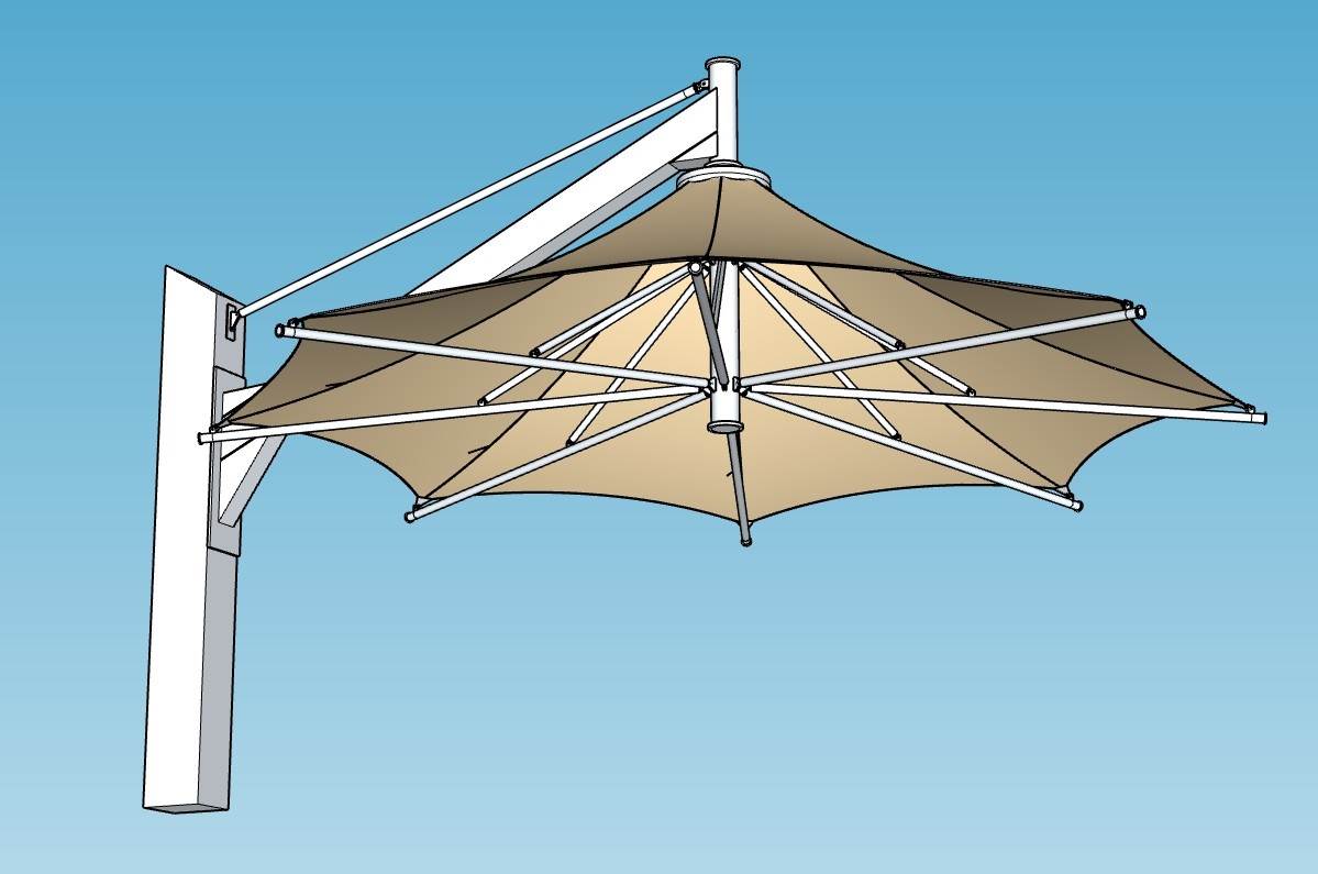 壁挂式遮阳篷 SU模型免费下载_sketchup模型