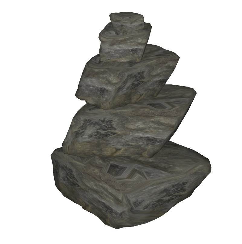 石堆叠石景观SU模型 SU模型免费下载_sketchup模型