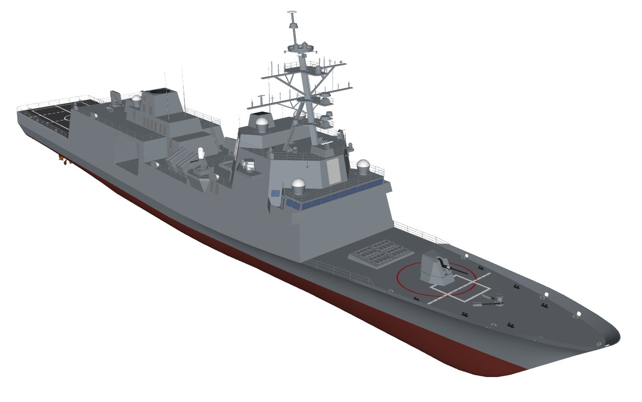 星座级护卫舰军舰交通SU模型 SU模型免费下载_sketchup模型