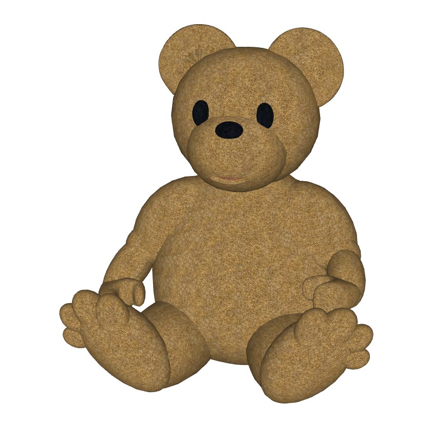 毛绒玩具熊装饰SU模型 SU模型免费下载_sketchup模型