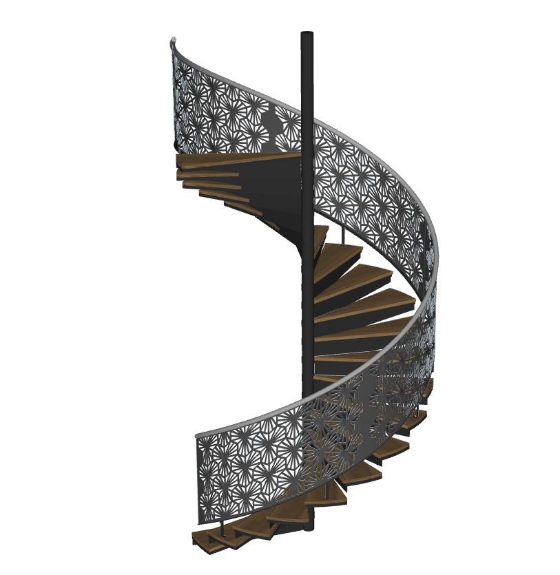 铁艺螺旋楼梯楼梯SU模型 SU模型免费下载_sketchup模型