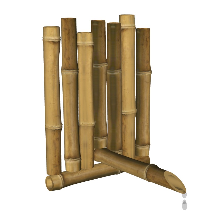 竹制滴水装置景观SU模型 SU模型免费下载_sketchup模型