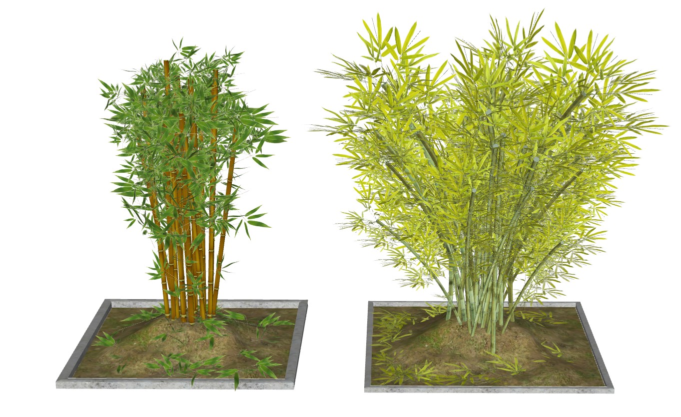 竹子竹堆景观小品景观SU模型 SU模型免费下载_sketchup模型
