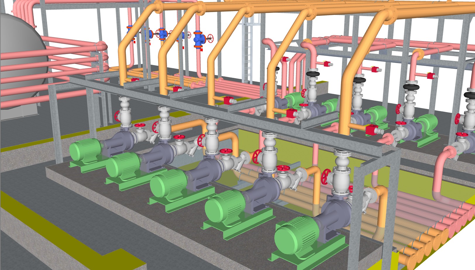 工业管道泵房机械SU模型 SU模型免费下载_sketchup模型