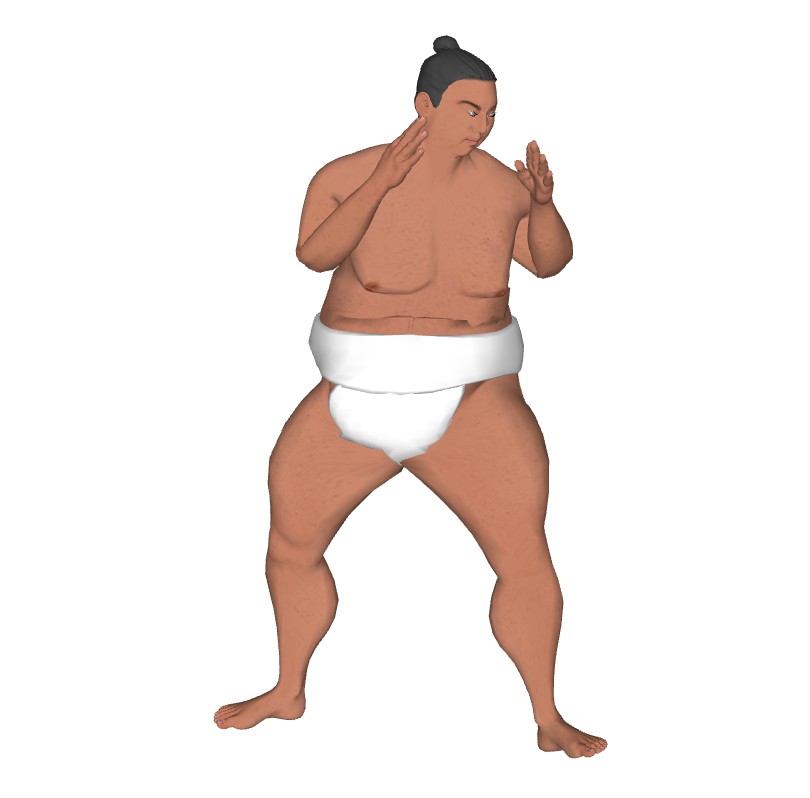相扑选手人物人物SU模型 SU模型免费下载_sketchup模型