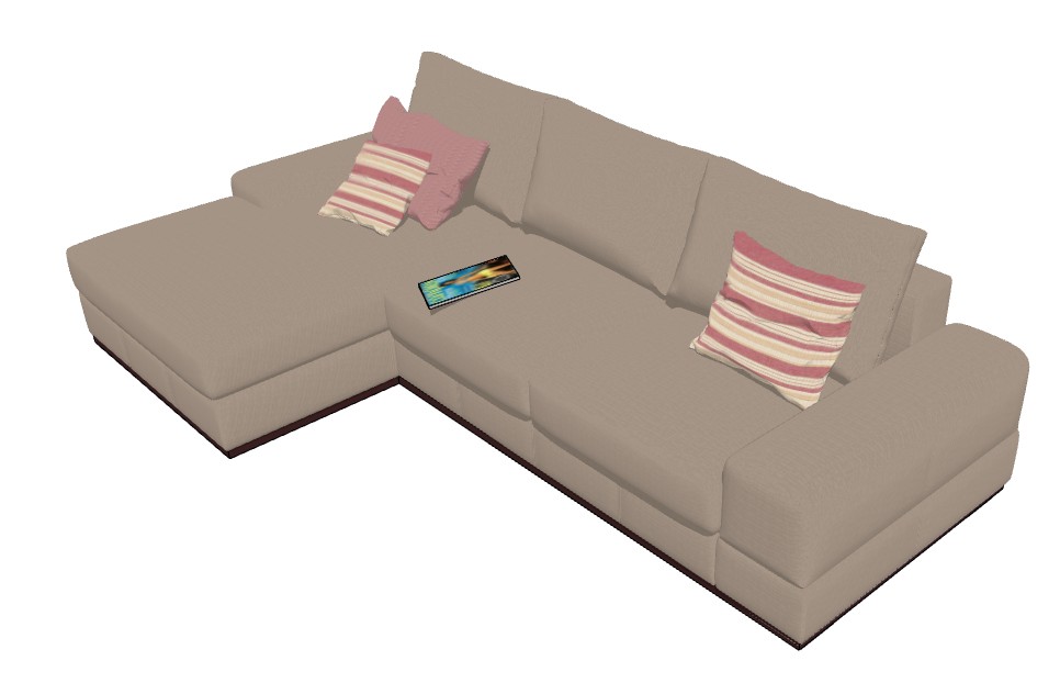 L型转角沙发沙发SU模型 SU模型免费下载_sketchup模型