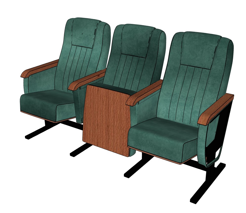 影院座椅排椅礼堂椅椅子SU模型 SU模型免费下载_sketchup模型